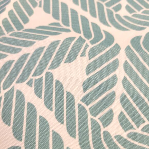 P/K Lifestyles Outdoor Screen Print Fabric Rope Design 54"x51" Cream Green - Picture 9 of 12